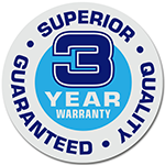 Superior quality 3-year warranty badge for TUSA SF-0111 Hyflex System.