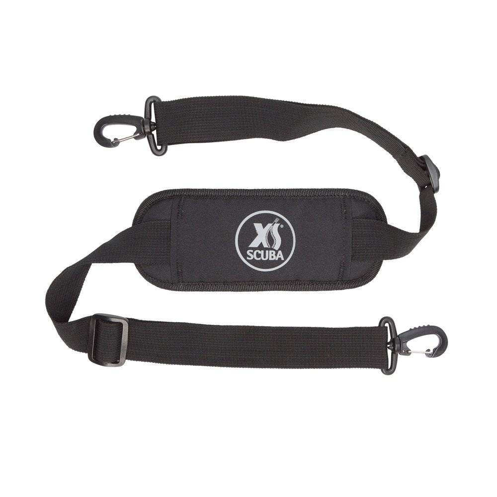XS Scuba shoulder strap with adjustable padding and heavy-duty snap clips.