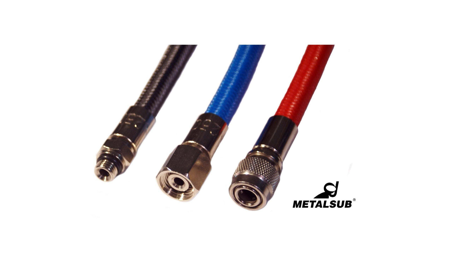 METALSUB Regulator Flex Hose for scuba diving regulators.