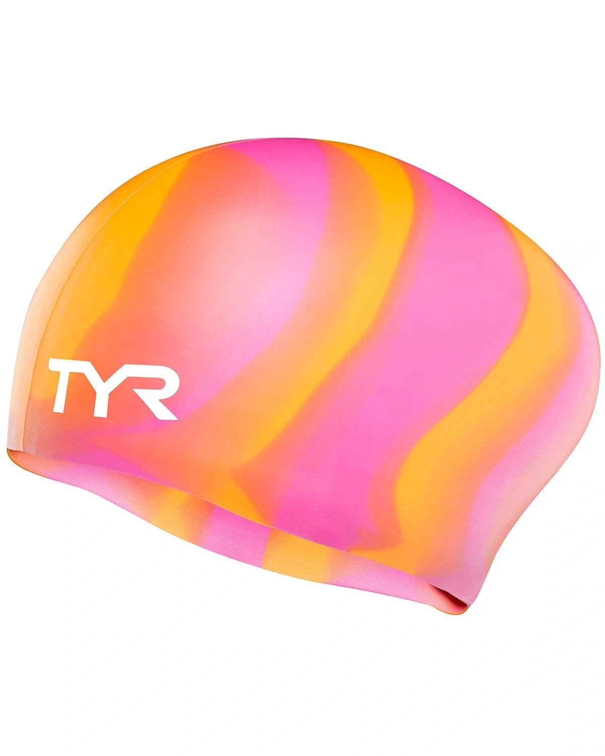 TYR ADULT TIE DYE SILICONE LONG HAIR WRINKLE-FREE SWIM CAPTYR ADULT TIE DYE SILICONE LONG HAIR WRINKLE-FREE SWIM CAP