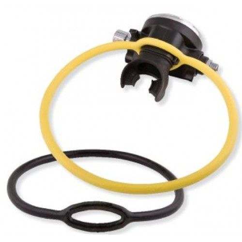 Trident Tek Style yellow wrap around octo holder for tech diver necklace 32 inch length