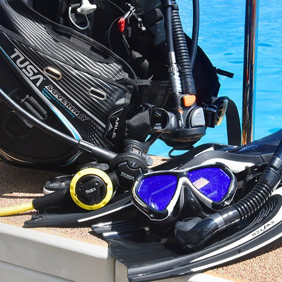 Tusa BC0102B Soverin-Alpha BCD with advanced weight loading, repositionable D-rings, and independent harness system for scuba diving