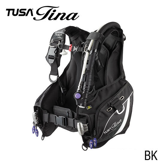 Tusa BC0403 Tina women's dive buoyancy compensator with high-cut waist and comfort padding