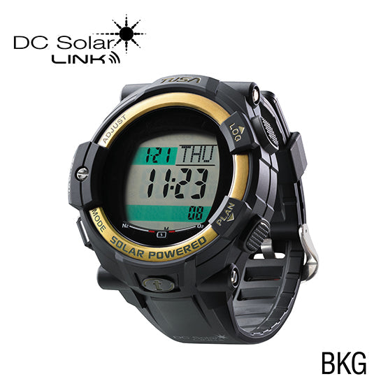 Tusa IQ1204 DC Solar Link solar-powered dive computer with Bluetooth and 4-gas mix support