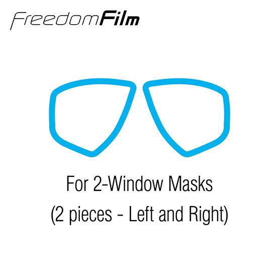 Tusa TA-200A Freedom Film anti-fog diving mask insert for 2-window masks, reusable and durable