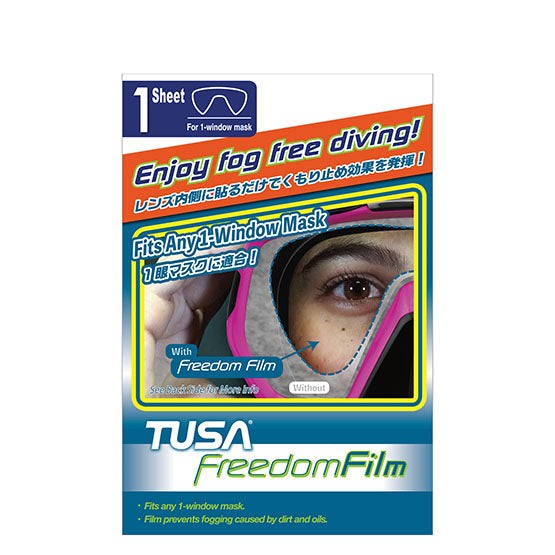 Tusa TA0801 Freedom Film anti-fog reusable mask insert for single-window diving masks