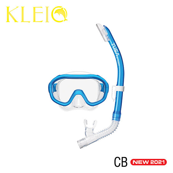 Tusa UC-0211P KLEIO mini FIT youth snorkel and mask combo with pure silicone skirt and Hyperdry technology