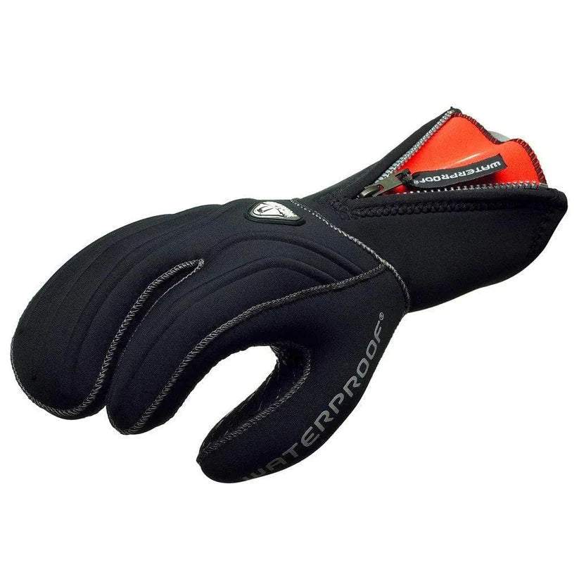 Waterproof G1 7mm 3-finger semi-dry diving gloves with double seals and anti-slip grip