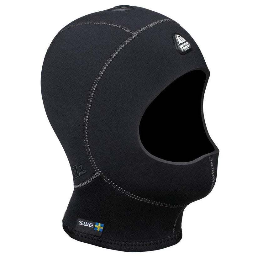 Waterproof H1 5/7mm Bibless Vented Anatomical Hood with HAVS and plush lining for warm, comfortable dives