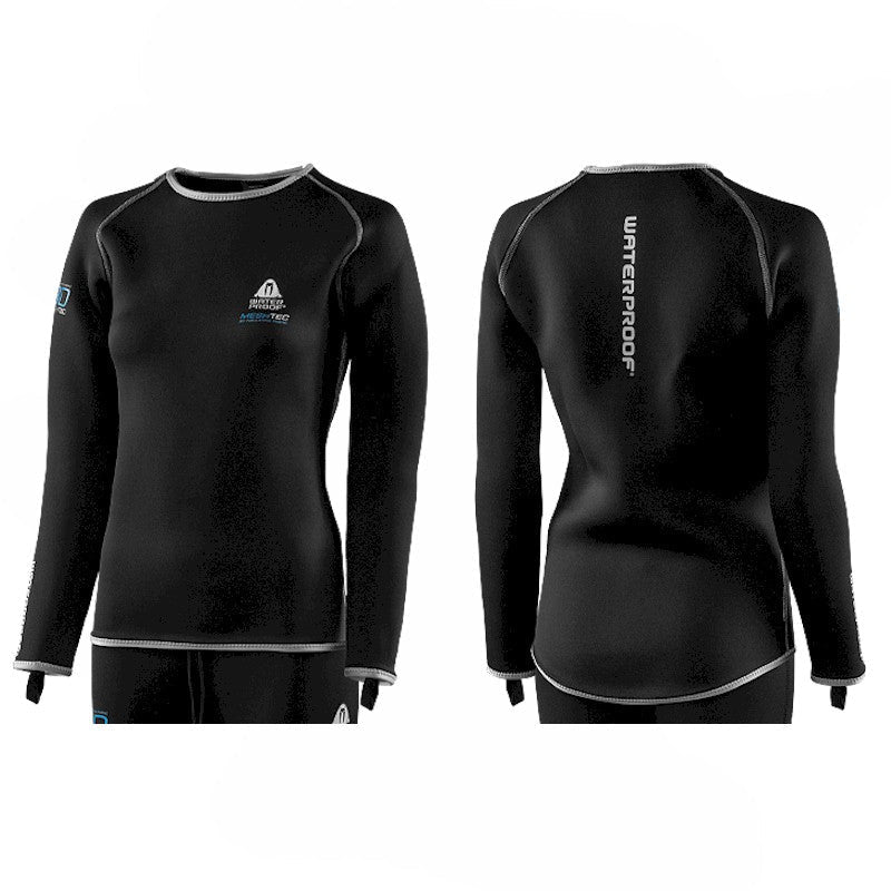 Ladies Waterproof Meshtec 3D Undergarment top with long tail and thumb loops for warm, dry diving