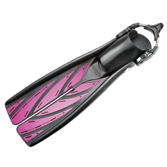 Atomic Aquatics Open Heel HEC SplitFins with Spring Straps designed for diving performance and comfort