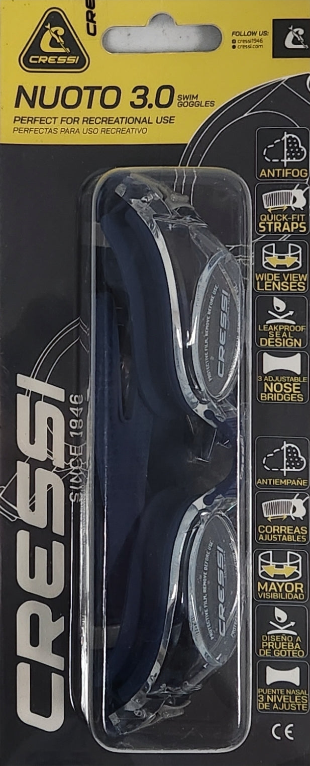 Cressi Swim Nuoto 3.0 goggles with anti-fog clarity and quick adjustment straps.