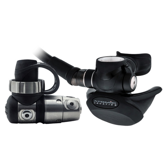 Atomic Aquatics TFX 1st Stage natural breathing scuba regulator with front exhaust design