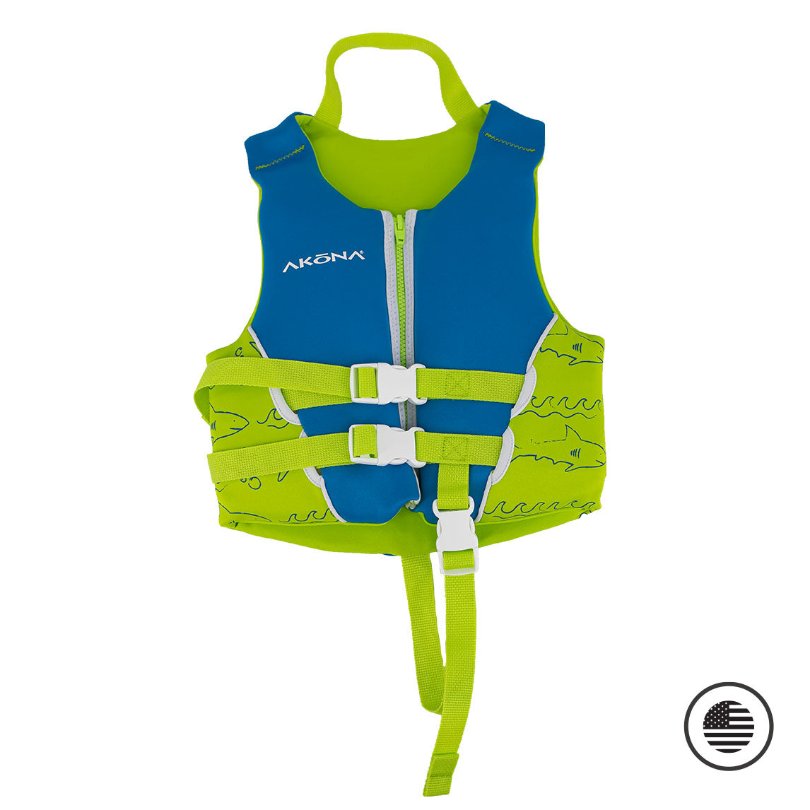 Akona Child Boys Neoprene Life Vest - USCG