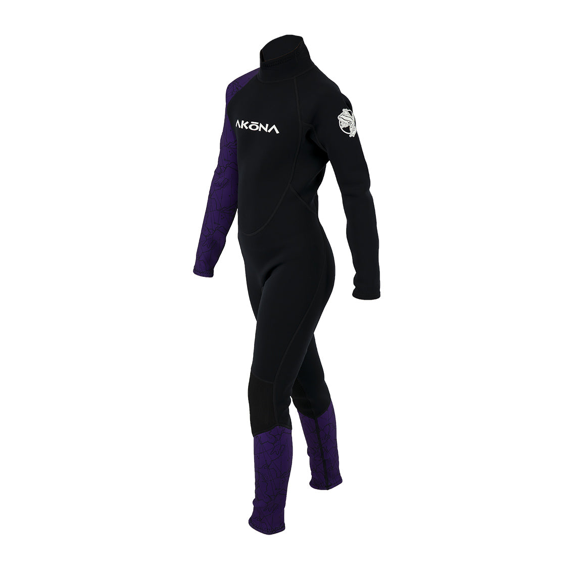 Akona Kids Explore Line 3/2mm Back Zip Full Suit - Purple