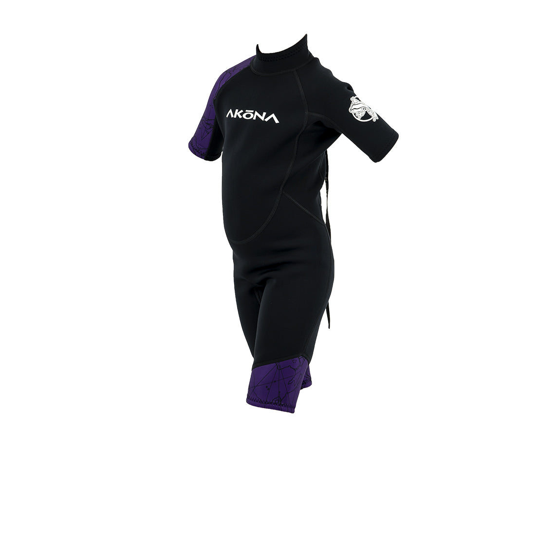 Akona Kids Explore Line 3/2mm Back Zip Shorty - Purple