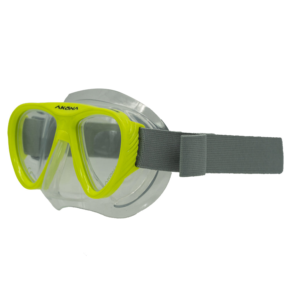Akona Little Cayman Youth Two-Lens Mask - Yellow
