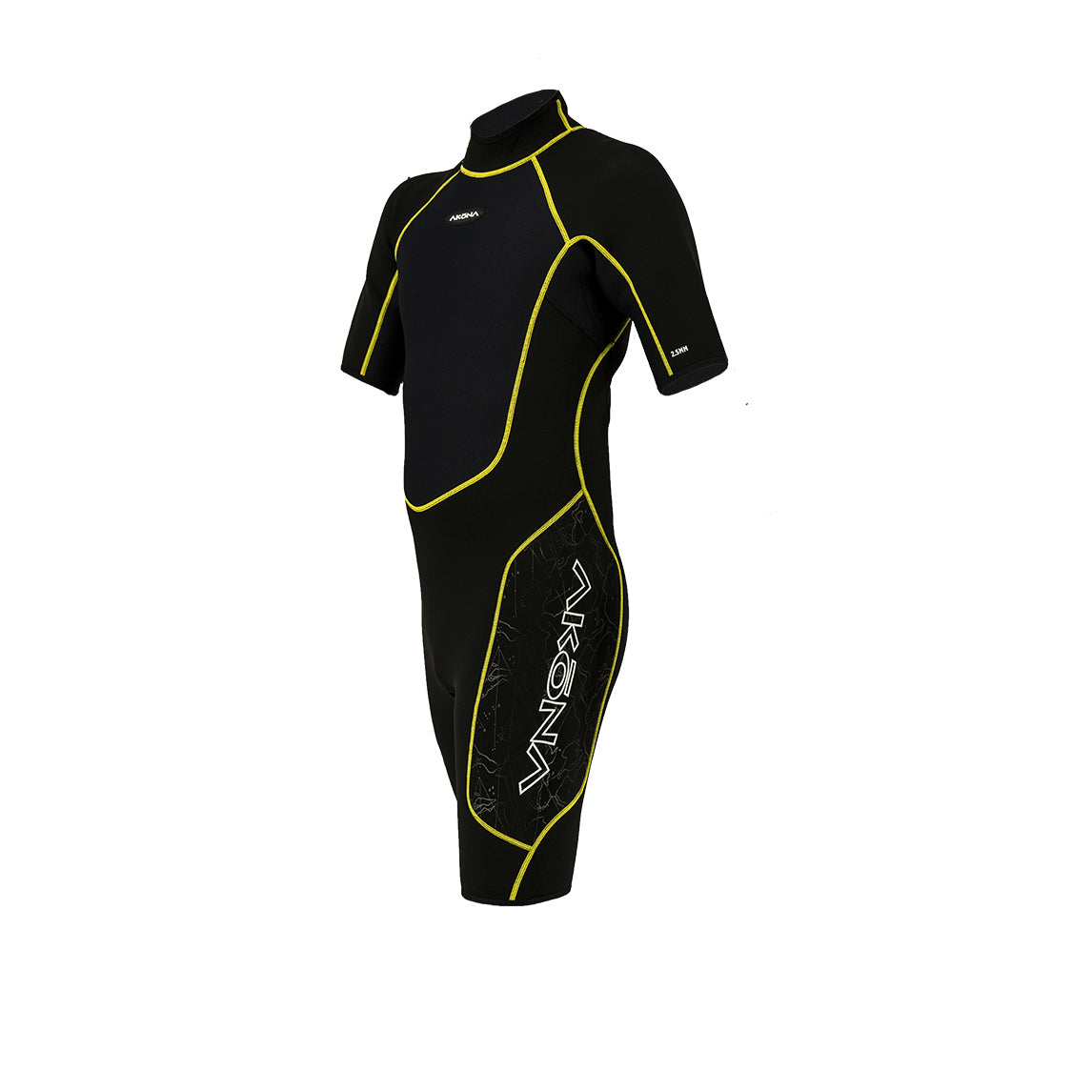 Akona Men's Classic Line 2.5mm Back Zip Shorty Wetsuit - Yellow