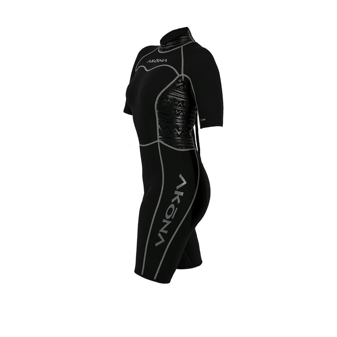 Akona Women's Classic Line 2.5mm Back Zip Shorty Wetsuit - Grey