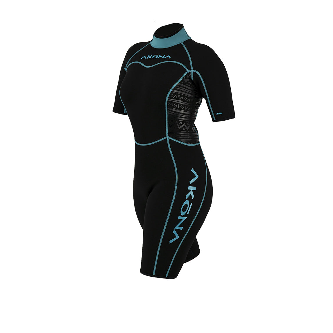 Akona Women's Classic Line 2.5mm Back Zip Shorty Wetsuit - Tiffany