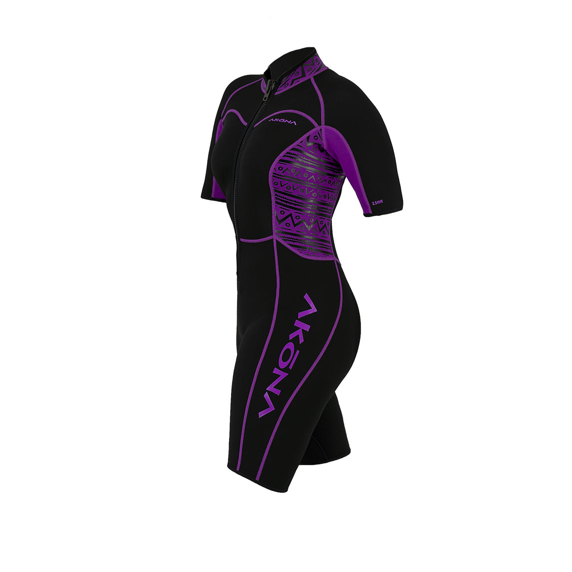Akona Women's Explore Line 2.5mm Front Zip Shorty Wetsuit - Magenta