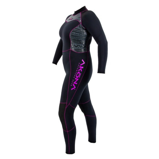 Akona Women's Classic Line 5mm Back Zip Full Suit - Magenta