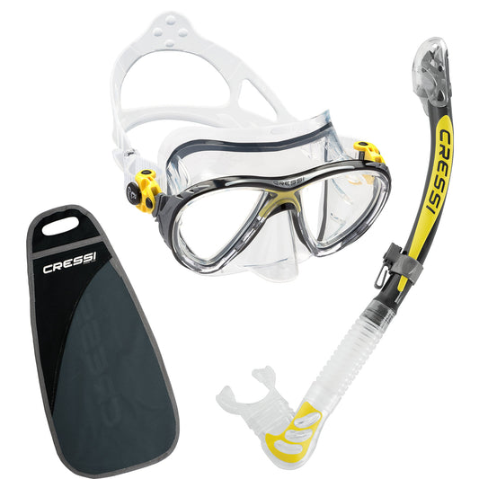 Cressi Big Eyes Evolution & Alpha Ultra Dry Mask & Snorkel Set