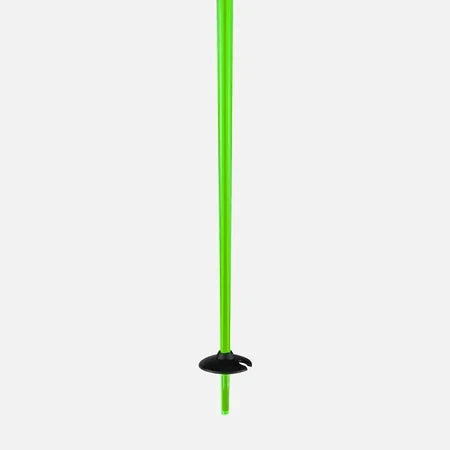 Green Faction Prodigy ski pole with rubber grip and adjustable strap for all-mountain use