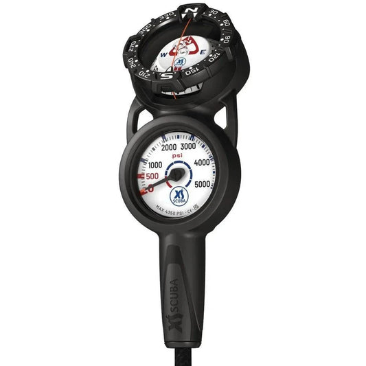 XS-Scuba QuikVu Pressure and Compass Console with dual gauge and compass for scuba diving