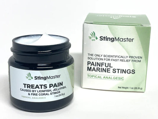 Sting Master topical cream for rapid relief from jellyfish, lionfish, sea lice, and fire coral stings