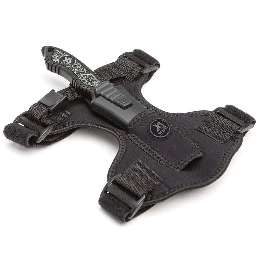 XS-Scuba Neoprene Knife Wrap with adjustable straps and slip-resistant backing for leg mounting