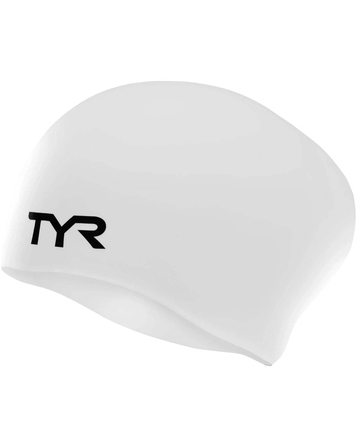 TYR ADULT LONG HAIR SILICONE WRINKLE-FREE SWIM CAP BlackTYR ADULT LONG HAIR SILICONE WRINKLE-FREE SWIM CAP Black