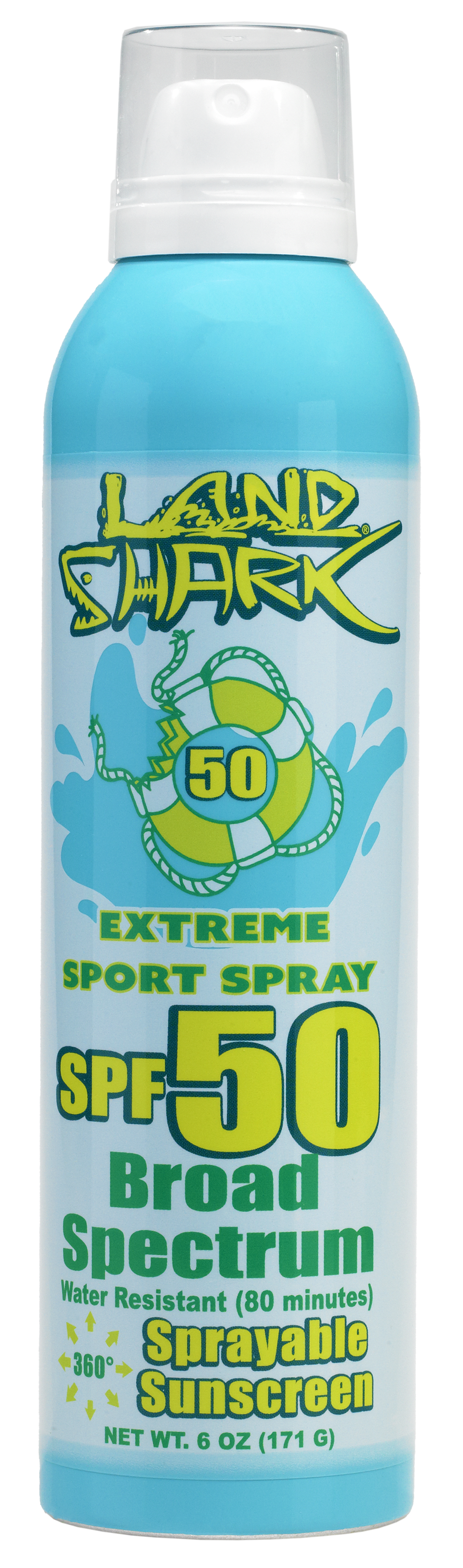 Land Shark® Broad Spectrum Continuous Spray SPF 50 Extreme Sport Sunscreen 6oz