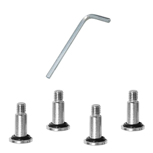Tusa Hyflex System hardware kit with 3mm Allen wrench, 4 screws, and 4 o-rings for fin system maintenance