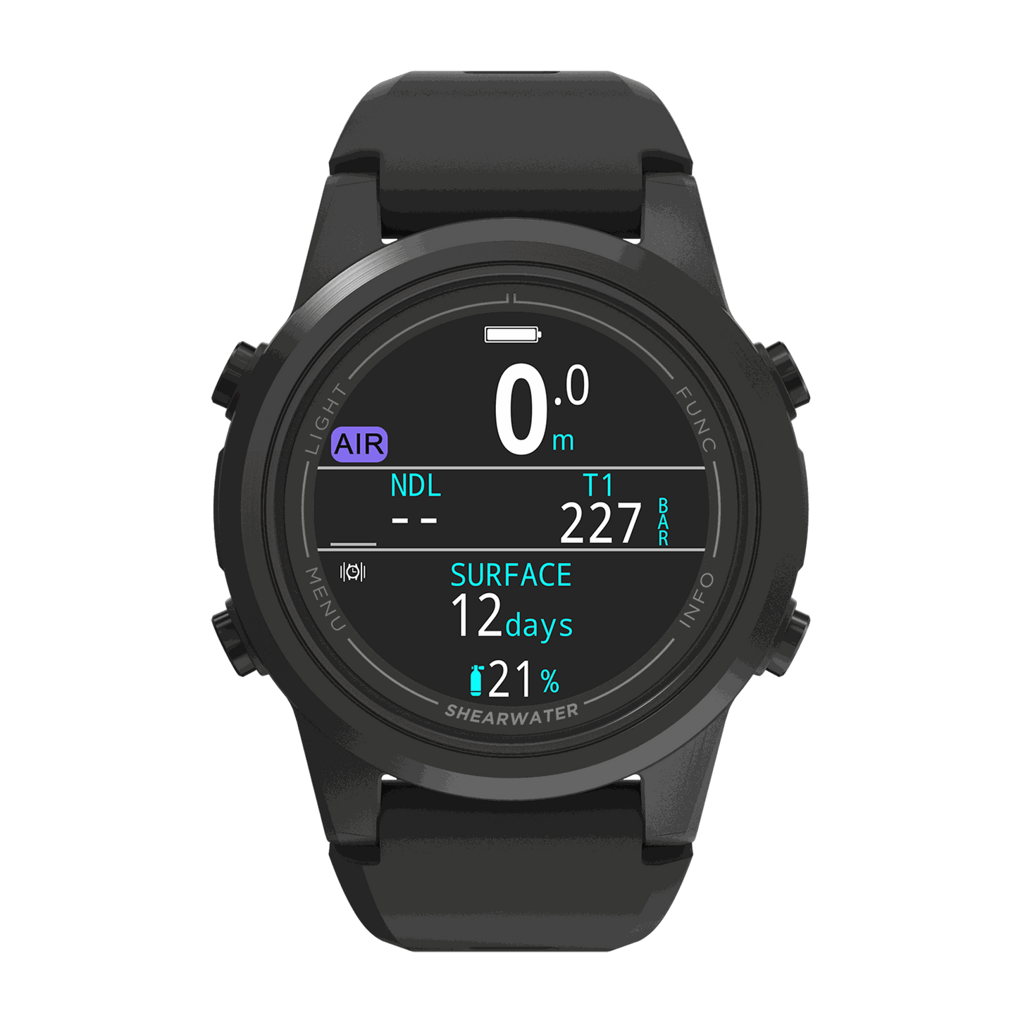 SHEARWATER TERN TX compact dive computer with AMOLED display and wireless air integration