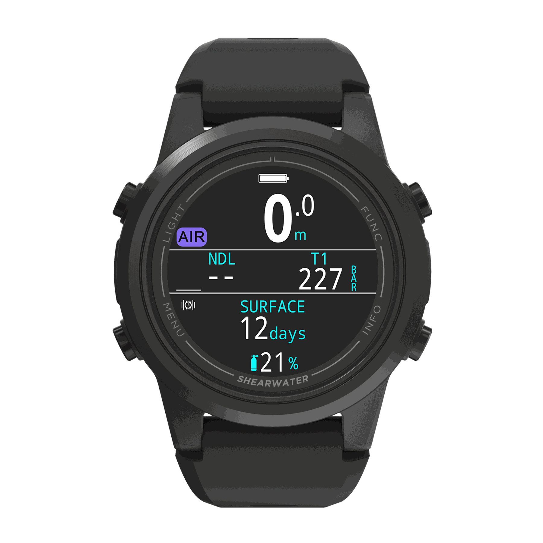 SHEARWATER TERN TX compact dive computer with AMOLED display and wireless air integration