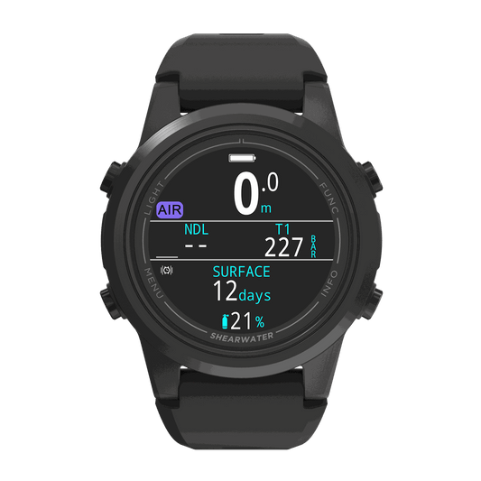 SHEARWATER TERN TX compact dive computer with AMOLED display and wireless air integration