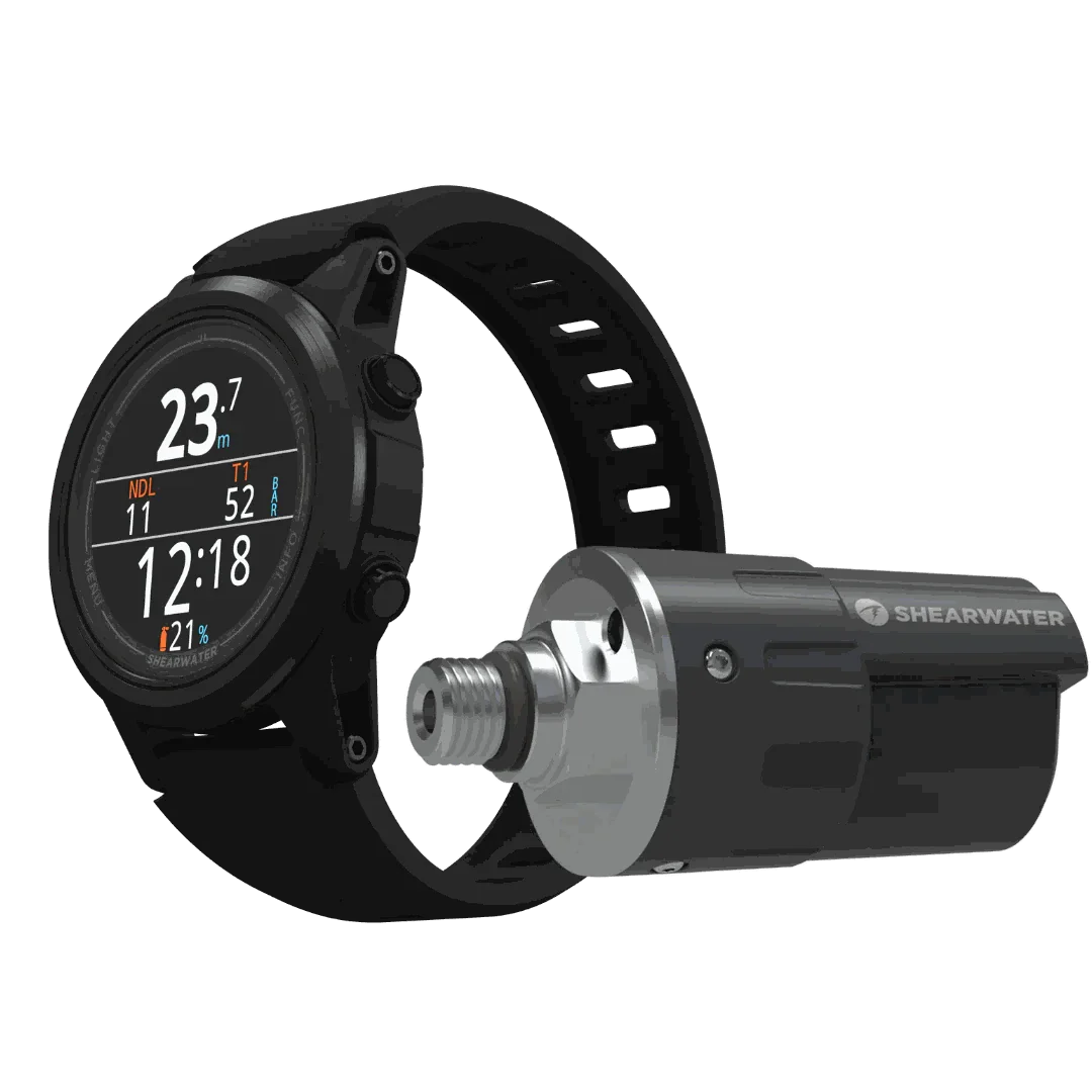 Shearwater Tern TX x Swift Combo with AMOLED display and air integration for divers.