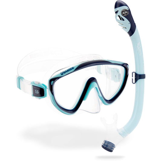 Cressi Tinetto & Iguana Dry Mask & Snorkel Set