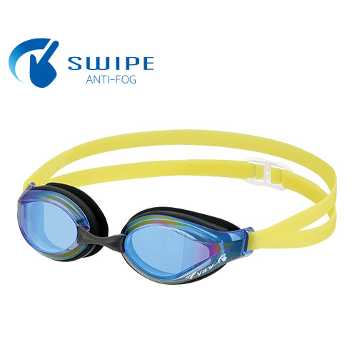 View Junior Swipe Try Racing Goggle, Blue/Blue Mirror