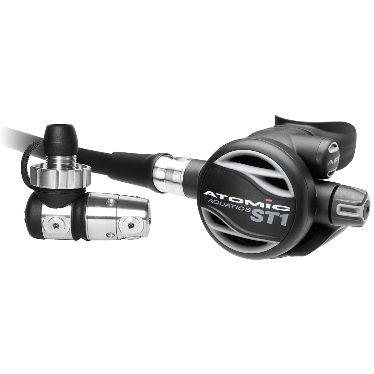 Atomic Aquatics ST1 stainless steel scuba regulator for effortless breathing