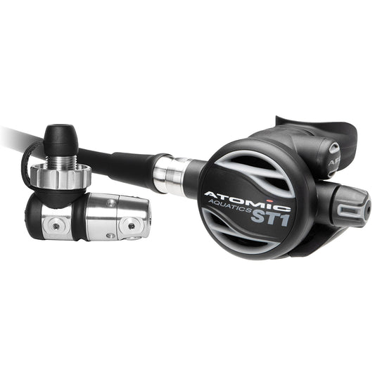 Atomic Aquatics ST1 stainless steel scuba regulator for effortless breathing