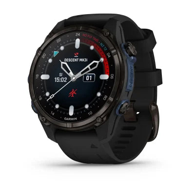 Descent™ Mk3i – 43 mm — Carbon Gray DLC Titanium with Black Silicone Band