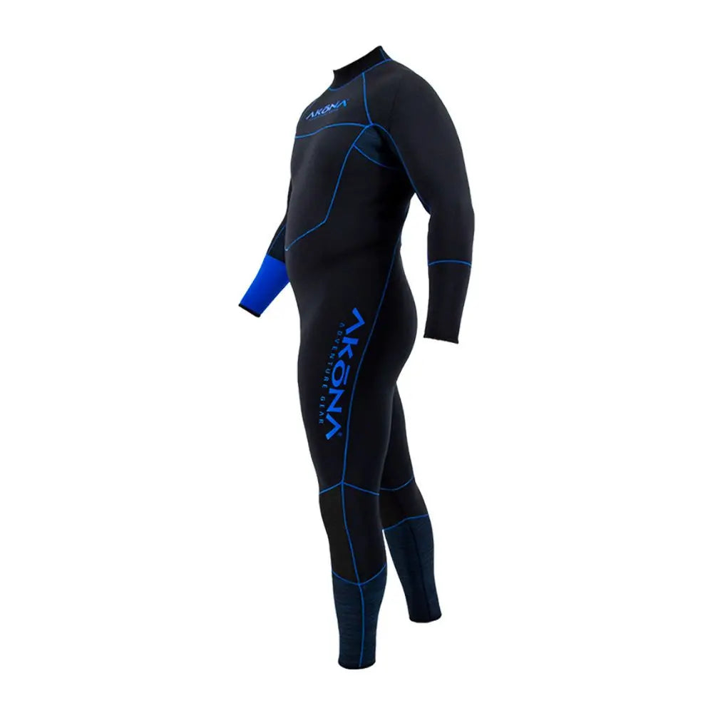 Akona Men's Classic Line 5mm Back Zip Full Suit - Blue