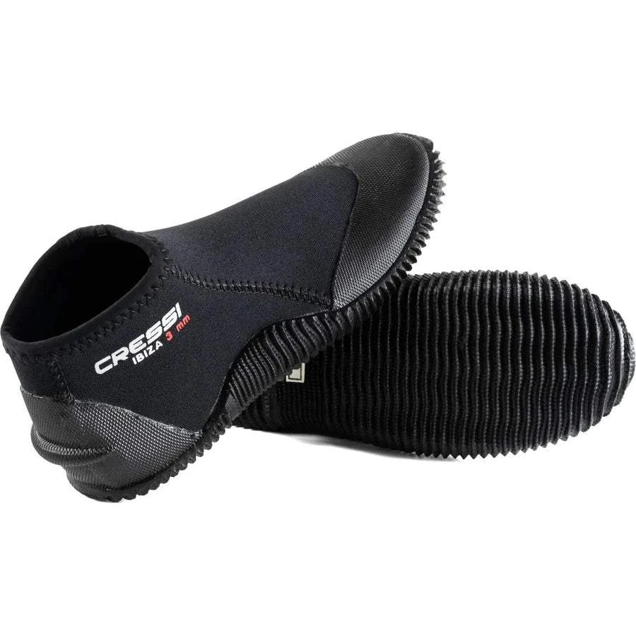 Cressi Ibiza 3mm Boot lightweight neoprene water sports shoes with non-slip sole and fin strap ridge