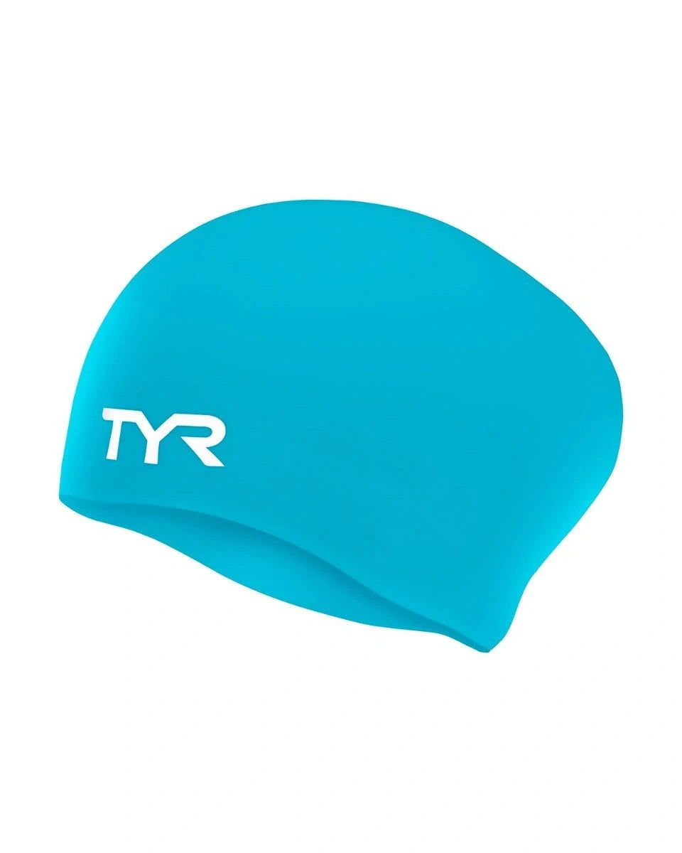 TYR ADULT LONG HAIR SILICONE WRINKLE-FREE SWIM CAP BlackTYR ADULT LONG HAIR SILICONE WRINKLE-FREE SWIM CAP Black