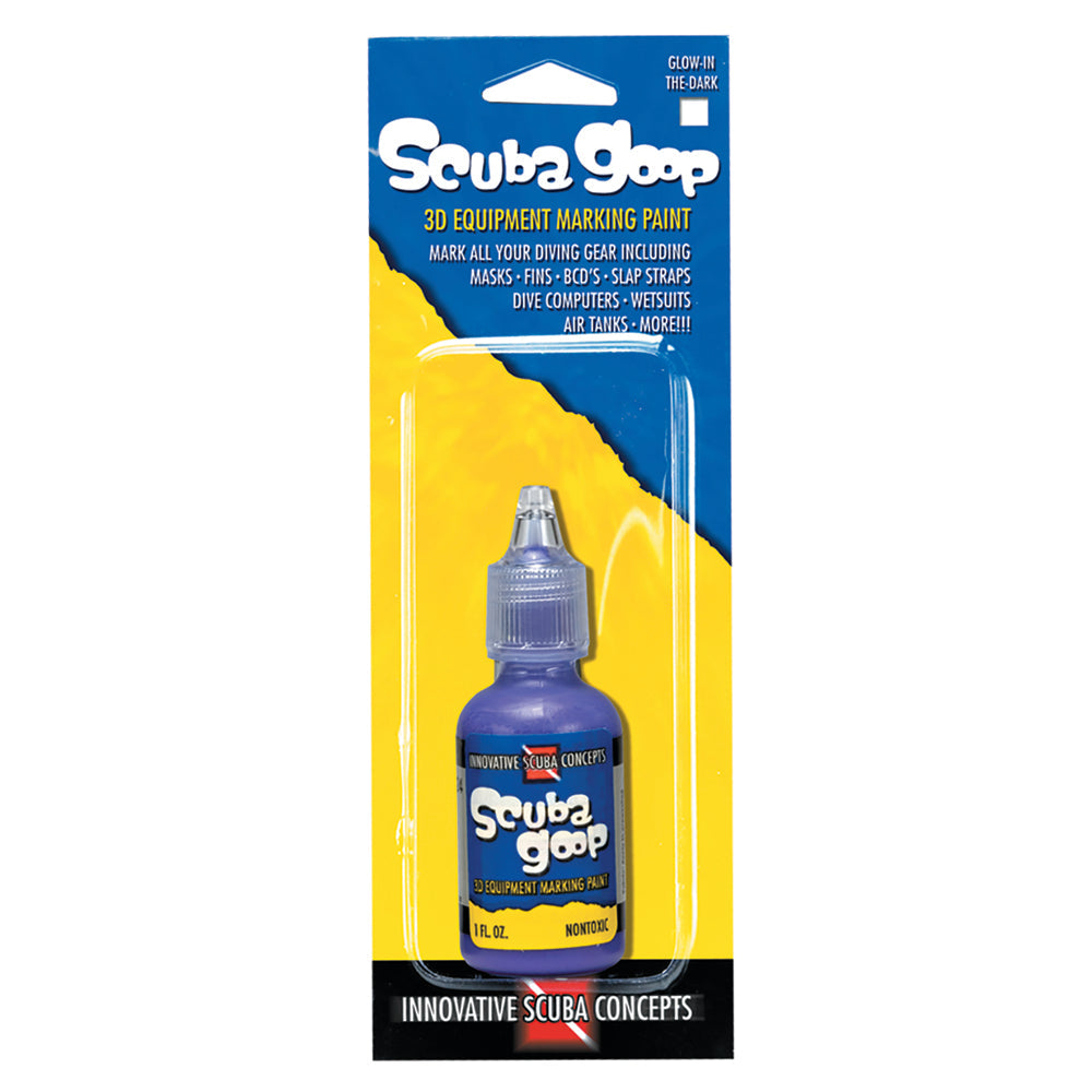 Innovative Scuba Concepts Scuba Goop 3D marking paint for diving gear in blue packaging