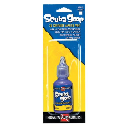 Innovative Scuba Concepts Scuba Goop 3D marking paint for diving gear in blue packaging