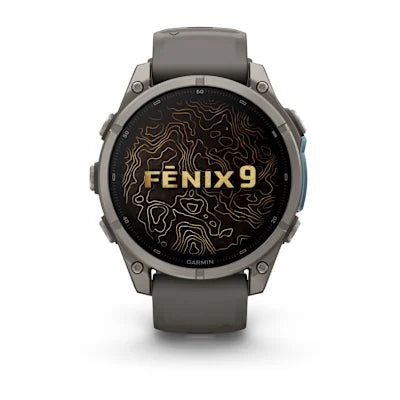fēnix® 9 – 47 mm — Titanium with Pebble Gray Silicone Band alternate view