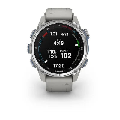Descent™ Mk3 – 43 mm — Stainless Steel with Fog Gray Silicone Band alternate view